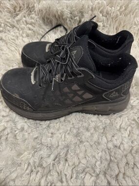 Men's Black Lace-Up Work Boots – Low Cut Safety Style